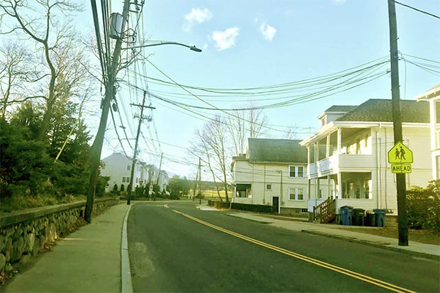 Homes on South Street en route to Brandeis