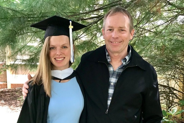 Abigail Belyea and her father Dennis