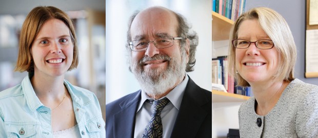 Professor of Biology Melissa Kosinski-Collins, Henry F. Fischbach Professor of Chemistry Irving Epstein, and Associate Provost for Academic Affairs Kim Godsoe.