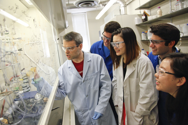 Professor Isaac Krauss with students