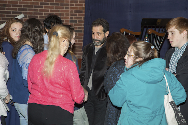 Tony Shalhoub speaking with students