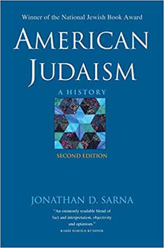 The cover of Professor Jonathan Sarna's "American Judaism" second addition; blue with a quilted Star of David in the center