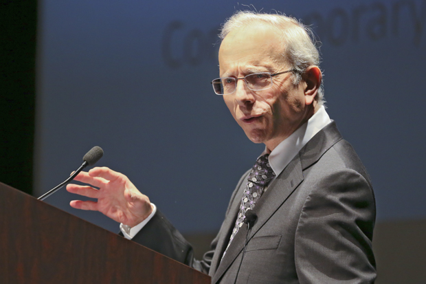 University professor Jonathan Sarna speaking at a podium