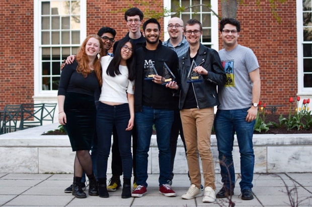 BADASS, the Brandeis Debate team, with awards