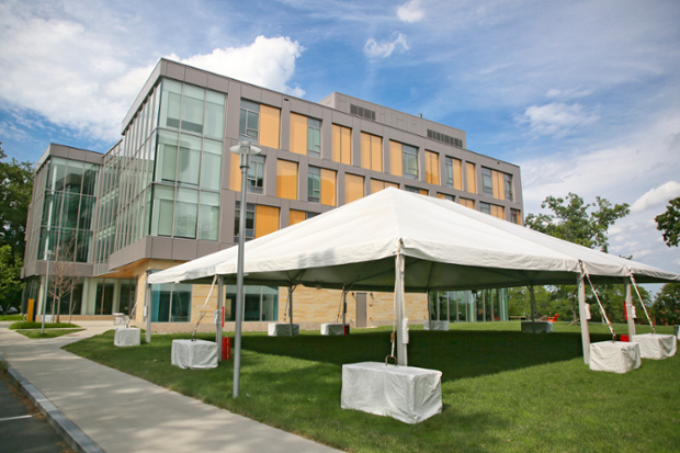 tents in front of skyline