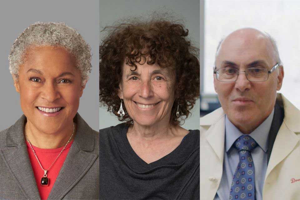  Patricia Hill Collins ’69, PhD’84, Susan Reich Weiss ’71, and Drew Weissman ’81