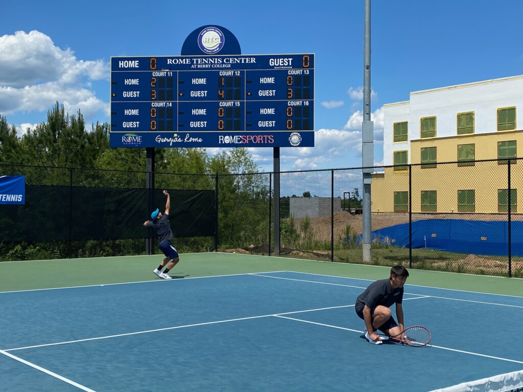 Brandeis tennis players at NCAAs