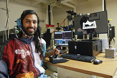 Vivekanand Pandey Vimal PhD ’17 at his desk