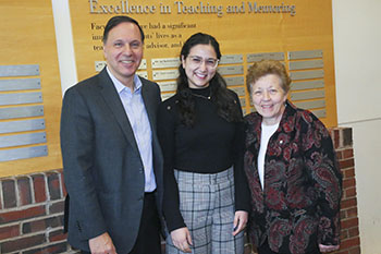 Ashley Kamal posed with the mayor of Waltham and president Liebowitz