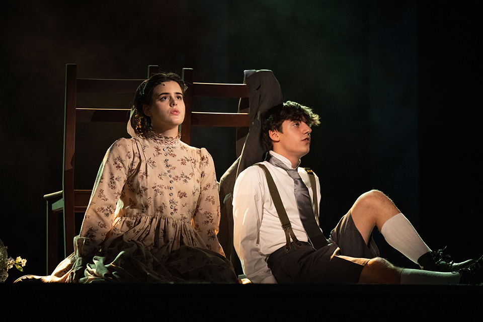 Nico Miller and Gianni Storti pose in character in Spring Awakening