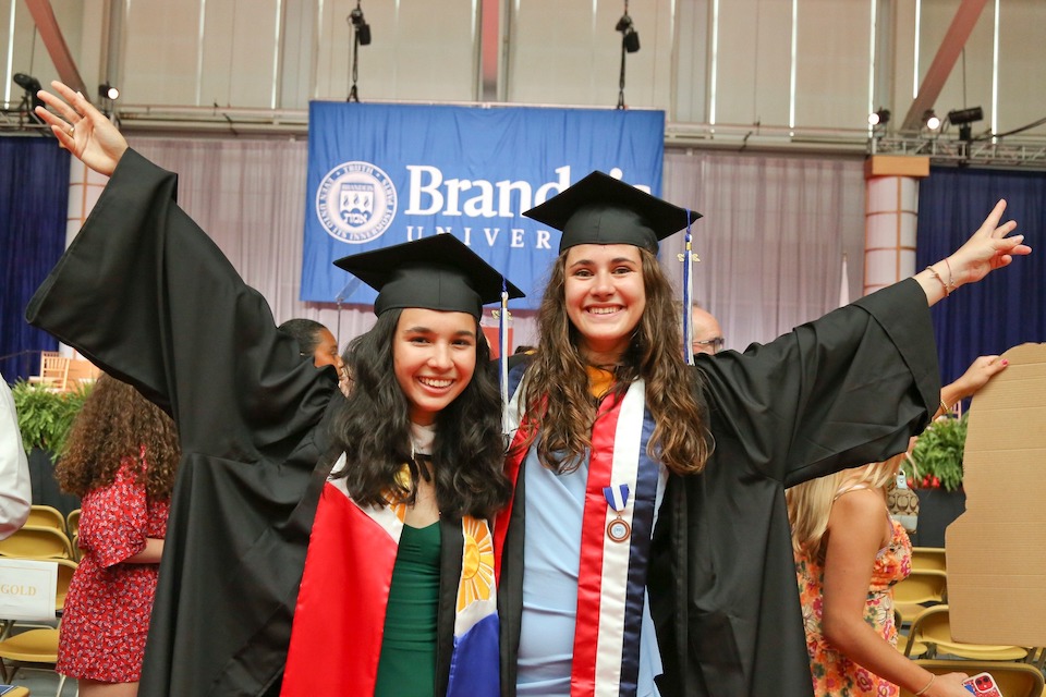 twostudents celebrate commencement