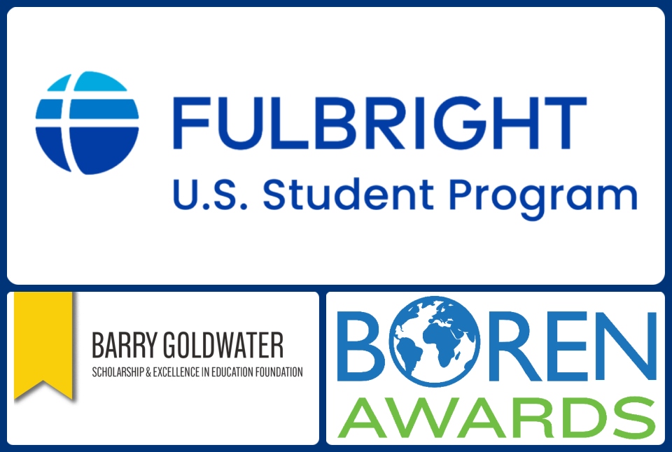 Logos for Fulbright, Goldwater, Boren programs