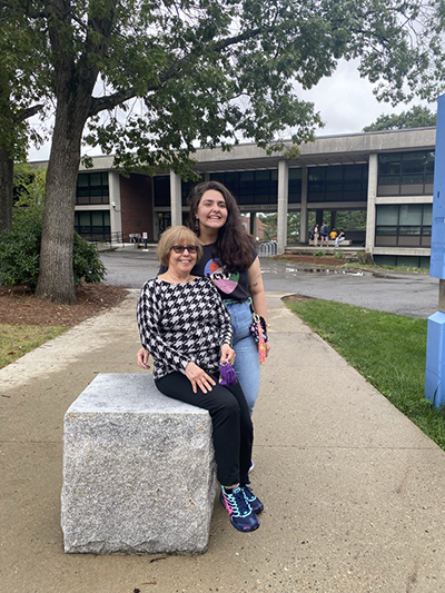 Nana joins jessie on a rock