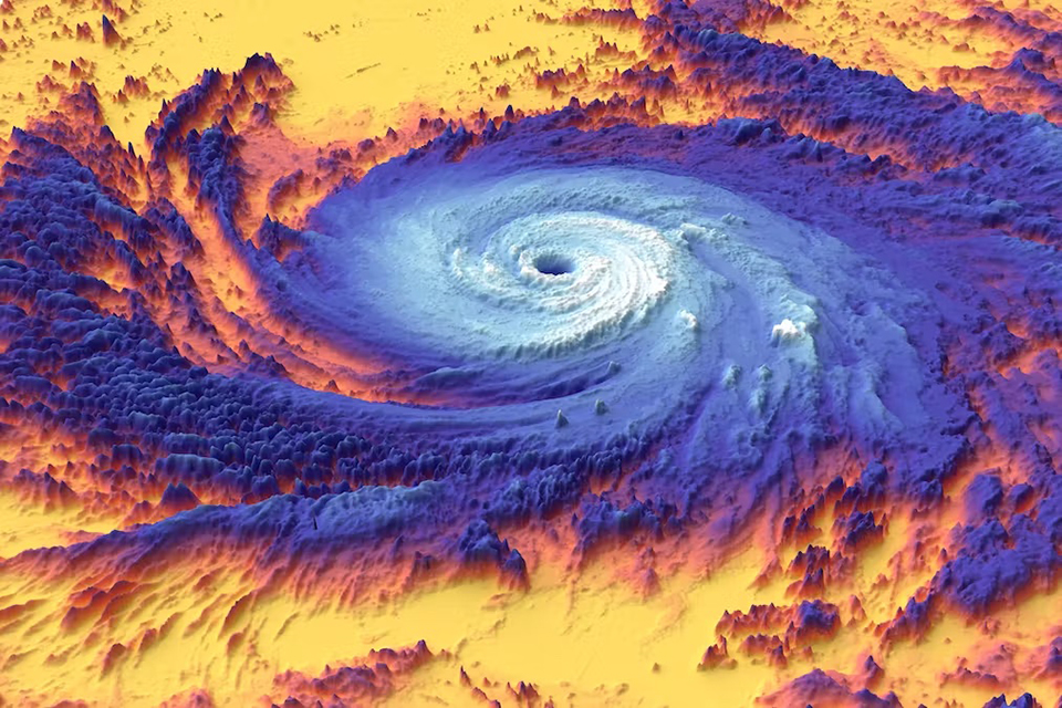 Hurricane Maria heat map captured by NASA
