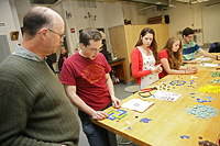 Students create mosaics in Roman Technology class