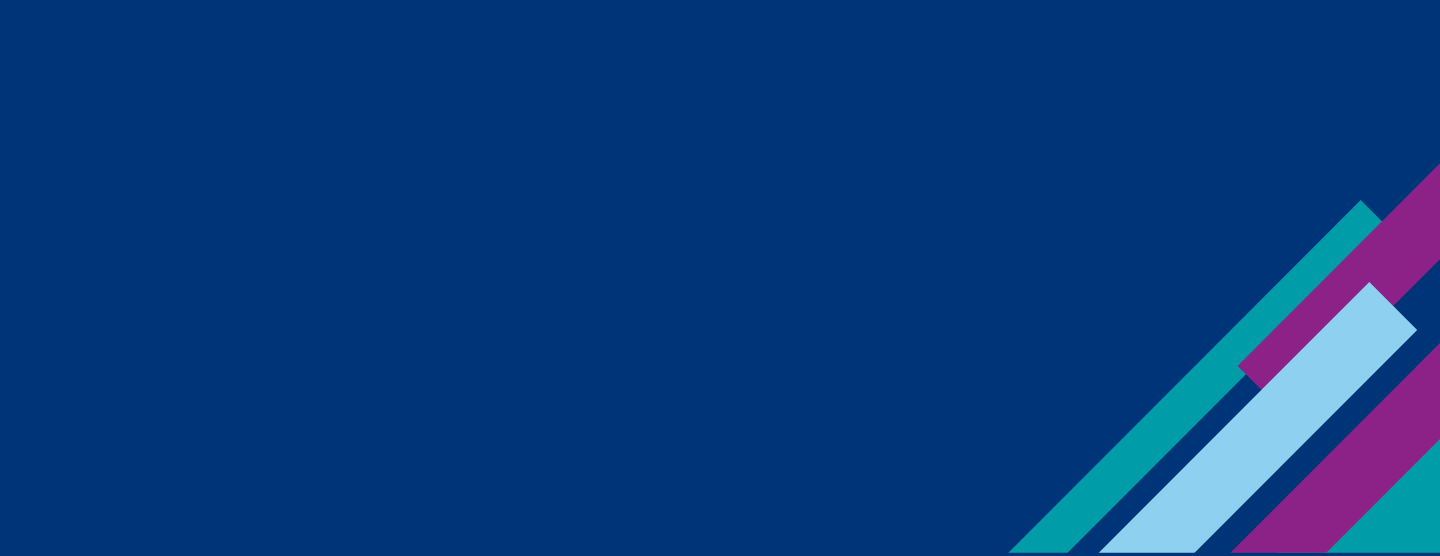 Blue background with geometric shape