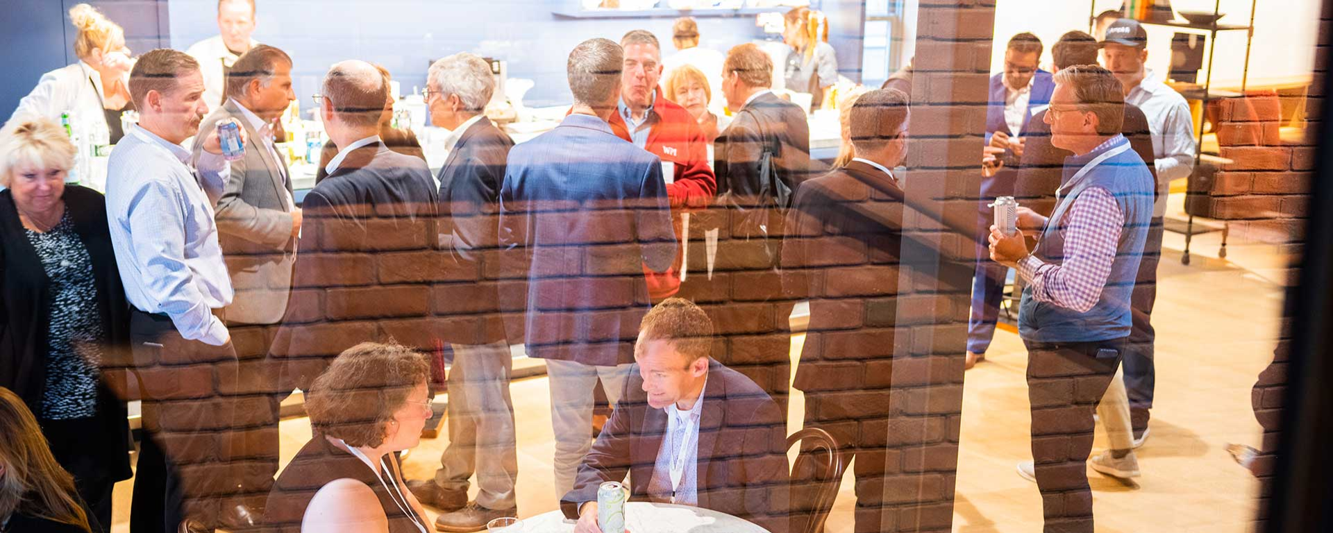Professionals networking at a FinTech event