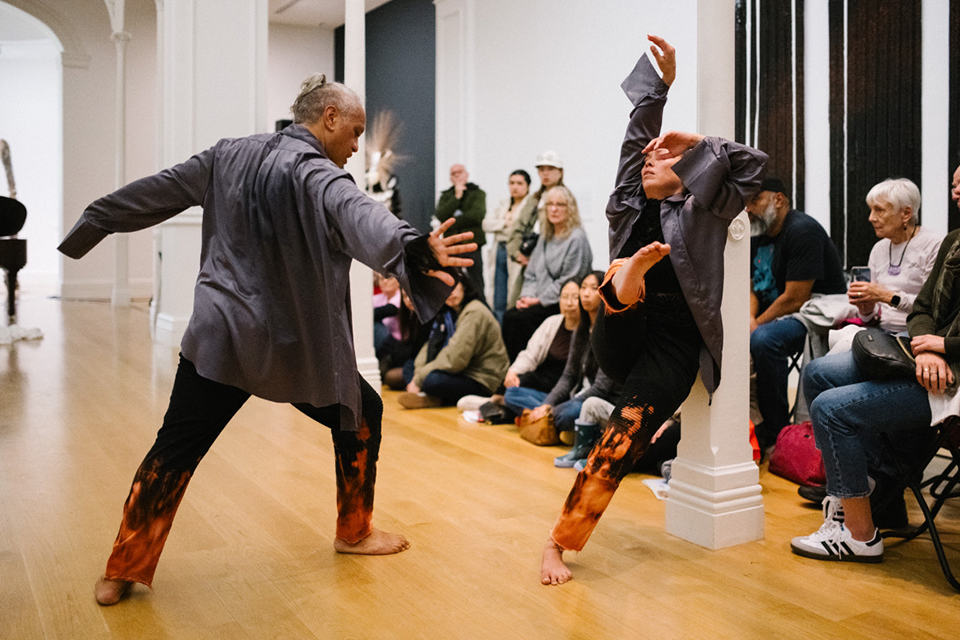 Tiaki Kerei and dance partner Celeste Dillon dancing