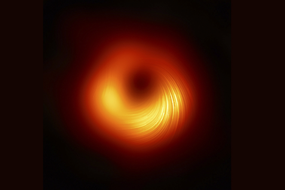 Polarised view of the black hole in M87