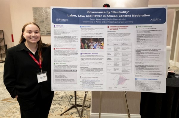 photo of Evelyn with poster