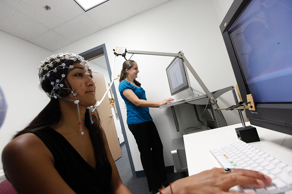 students in Sekular lab