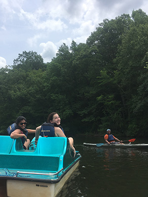 Paddle boat and kayak