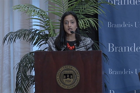 Vanita Gupta delivering her lecture