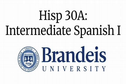 Title slide with text: Hisp 30A: Intermediate Spanish I