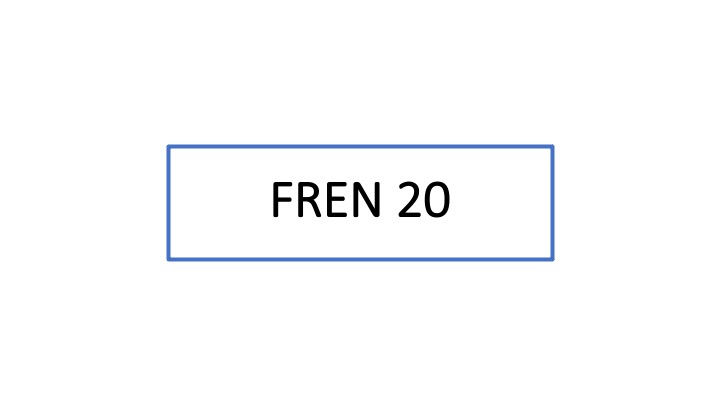 FREN 20 Intro video