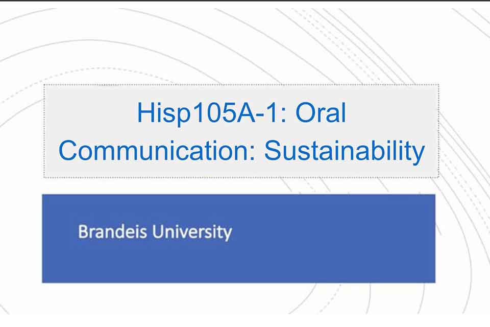 this is an introductory video explaining the HISP 105-1 course at Brandeis University