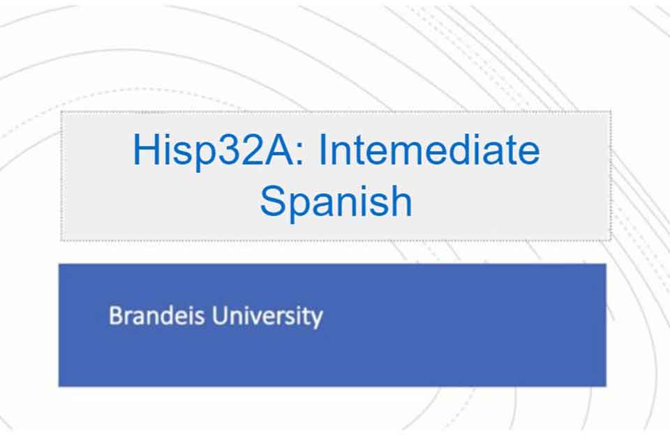 this is an introductory video explaining HISP 32 (third semester) course at Brandeis University