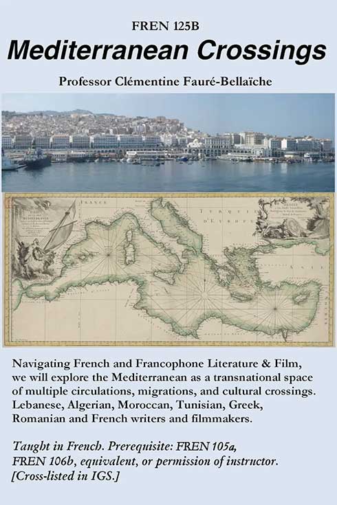 Map of French Mediterranean with boats