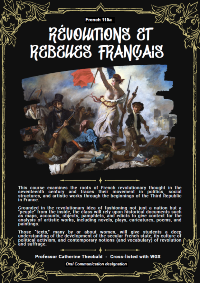 flyer for French 115a
