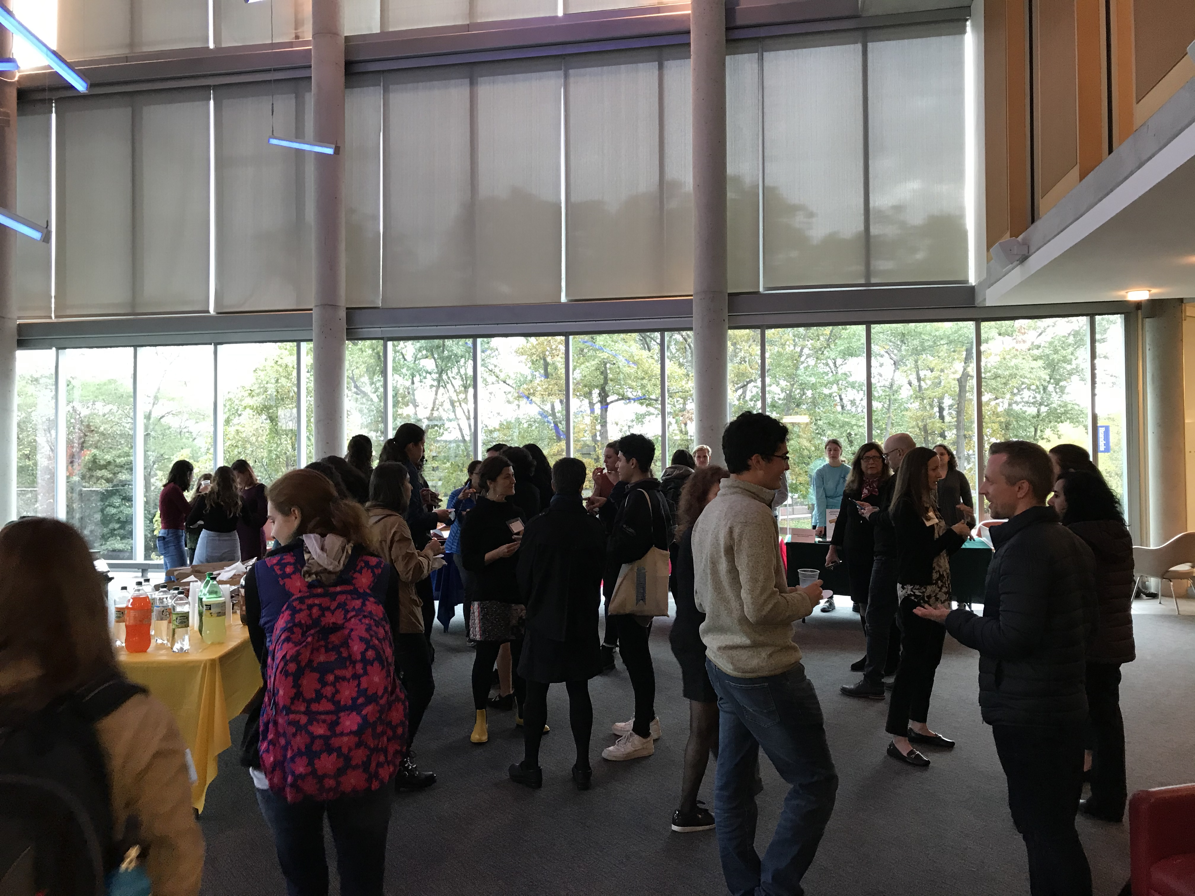 image of students and faculty at the meet the roms event fall 2019