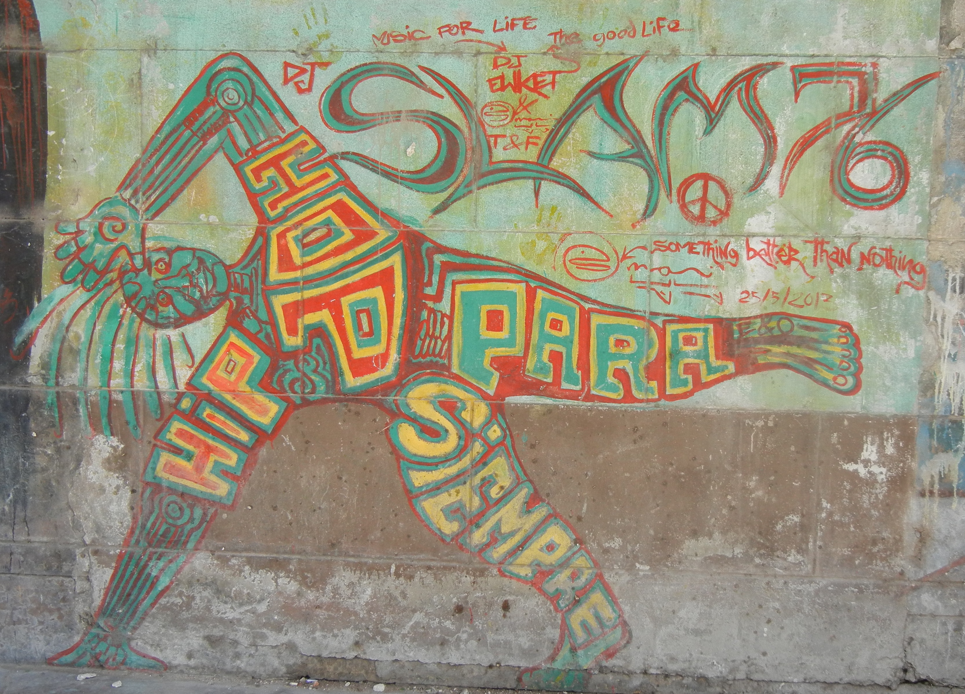 Latin American hip hop mural