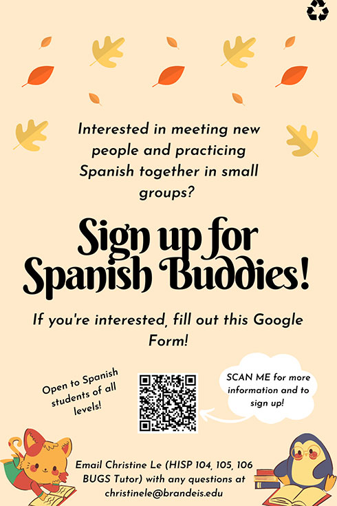 poster for Spanish Buddies with same text as in listing