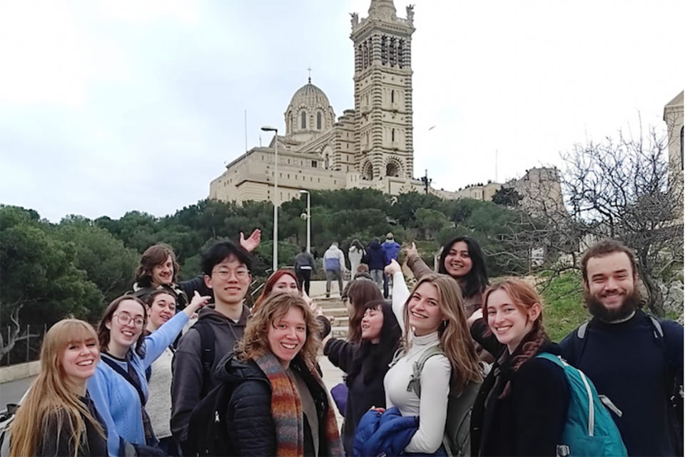 A group of study abroad students in Marseille.