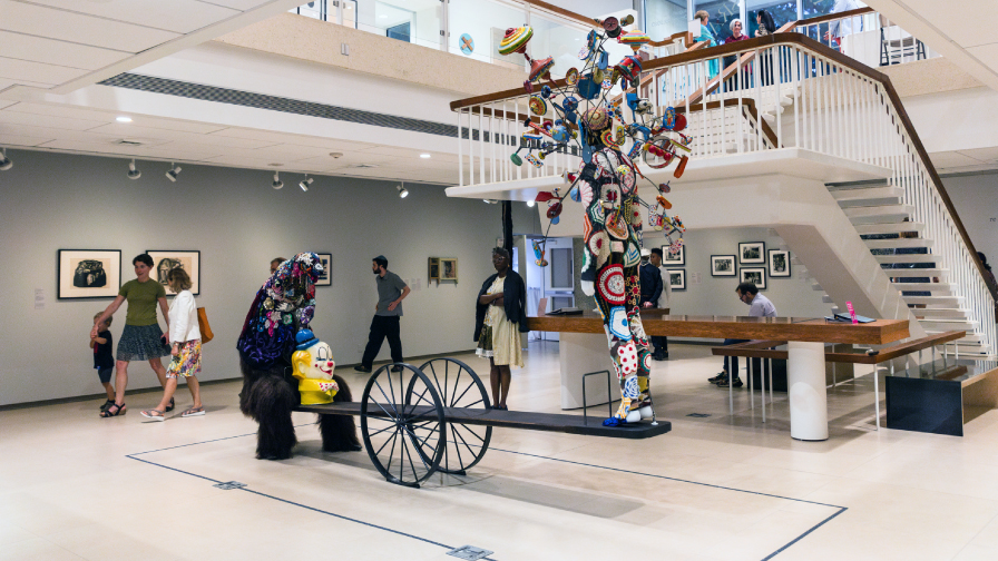 Installation view, "re: collections, Six Decades at the Rose Art Museum," Rose Art Museum, Brandeis University, June 25, 2021–June 16, 2024. Photo by Mel Taing.