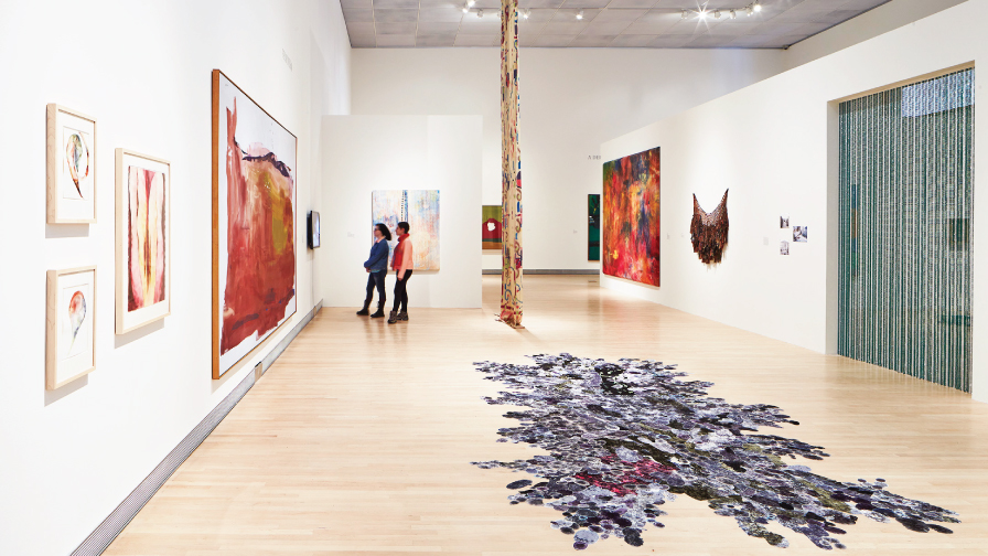 Installation view, Pretty Raw: After and Around Helen Frankenthaler
