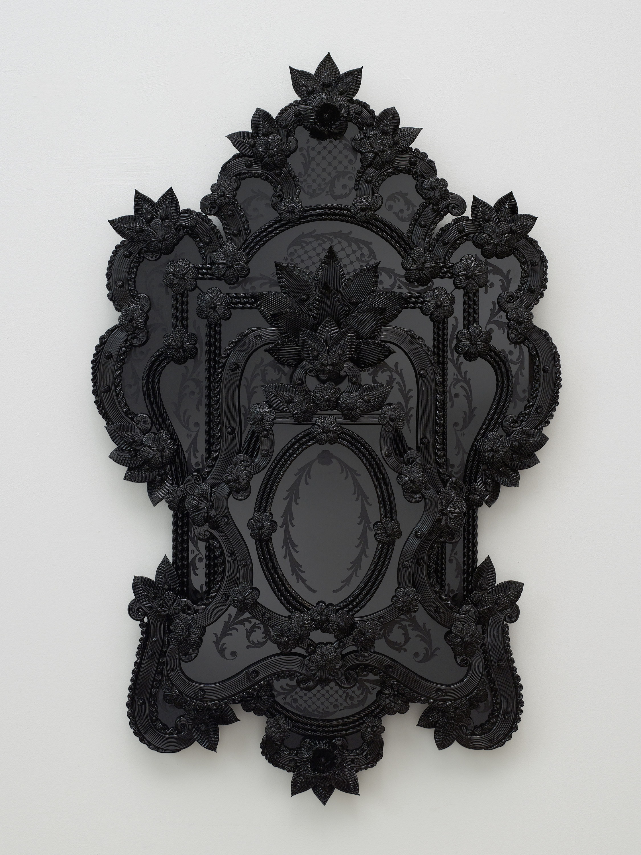 Black glass mirror