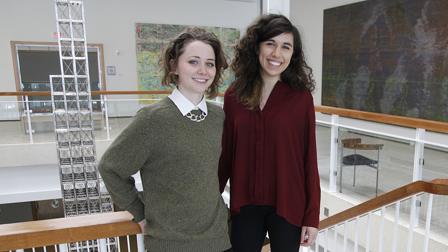 Former curatorial interns Sarah McCarty '15 and Sofia Retta '15