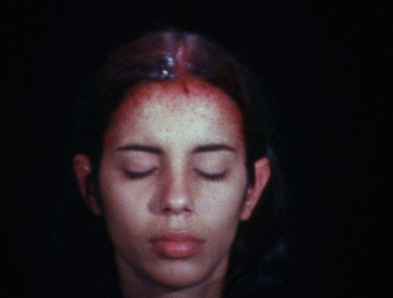 Ana Mendieta, Sweating Blood (video still)