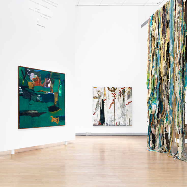 Installation view of "re: collections, Six Decades at the Rose Art Museum."