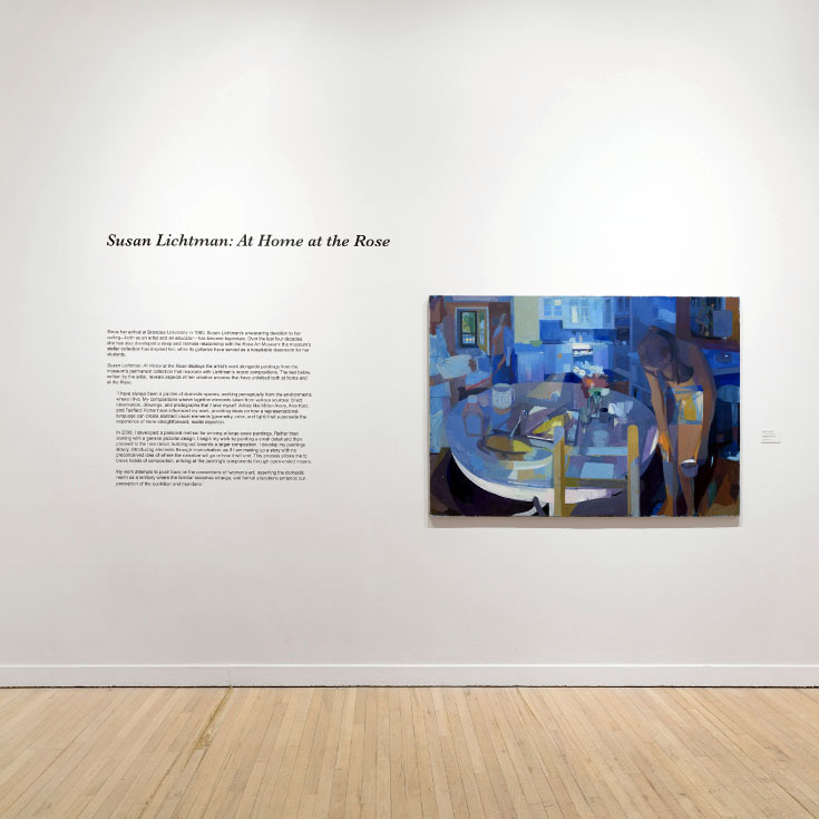 Installation view of "Susan Lichtman: At Home At the Rose"