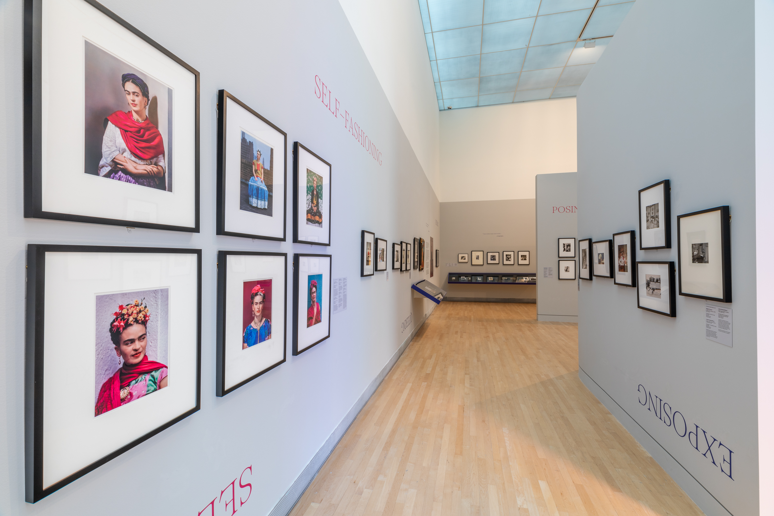 Installation view of "Frida Kahlo: POSE."