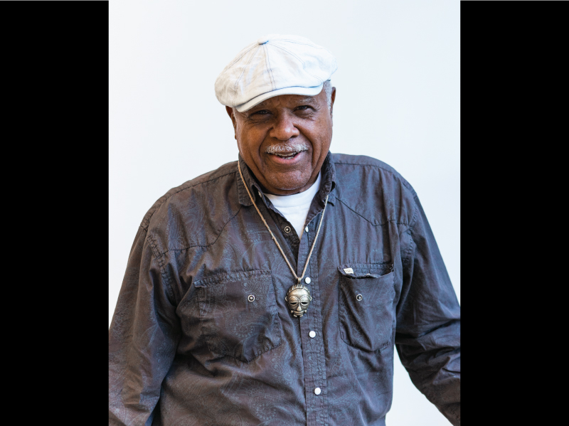 Artist Melvin Edwards in his studio.