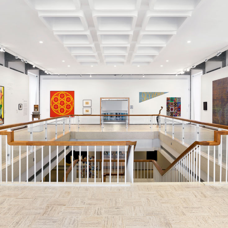 Installation view of "re: collections, Six Decades at the Rose Art Museum."