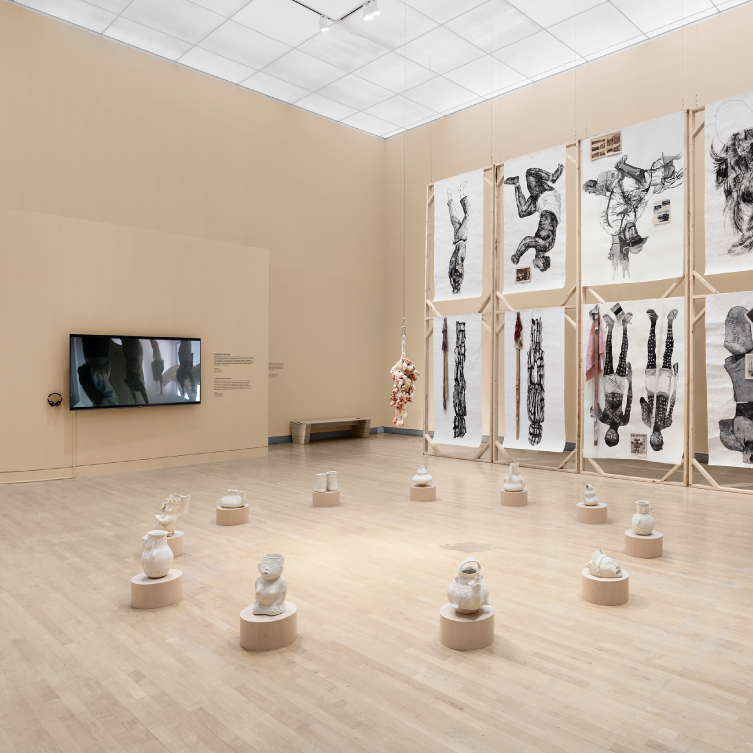 Installation view of "Noé Martínez: The Body Rememebrs"