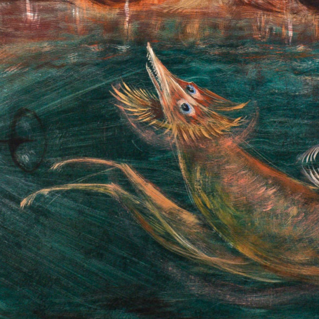 Detail of a fox from a Leonora Carrington painting
