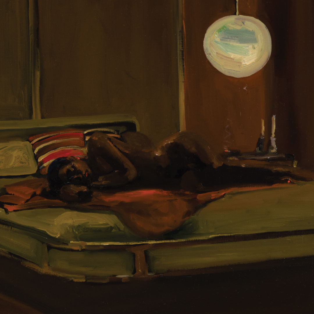 Detail from the painting "All Things Aside."